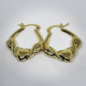 18k Brazilian gold kiss and hugs style earrings